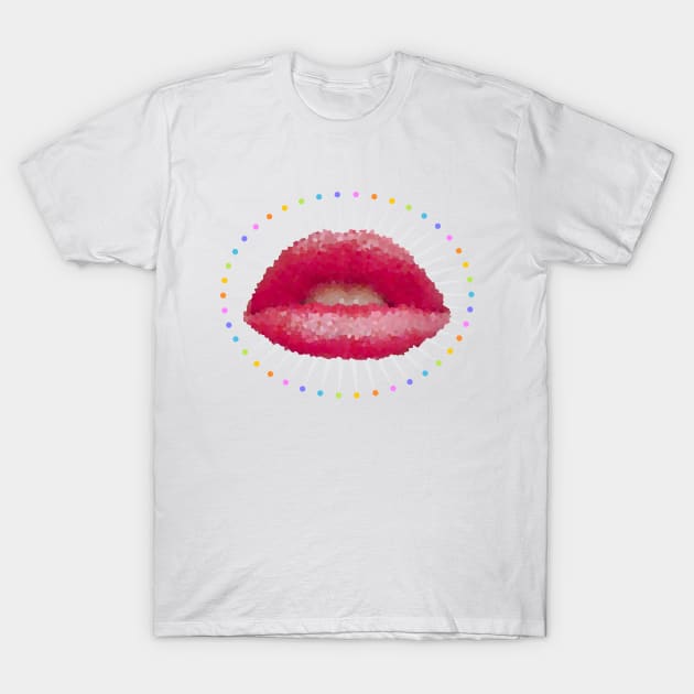 Red Lips T-Shirt by Dale Preston Design